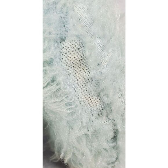 Vintage Teddy Bear Plush Blue Moveable Arms Head Bow Tongue Out Stuffed Animal - Picture 8 of 12